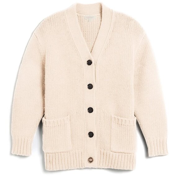 NWT DEMYLEE NEW YORK Taylor Wool Cardigan in Antique White - Picture 3 of 10